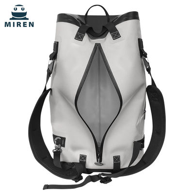 Açık Seyahat için TPU Malzeme 50L Su Geçirmez Duffel Çanta Açık Gri