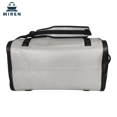 Açık Seyahat için TPU Malzeme 50L Su Geçirmez Duffel Çanta Açık Gri