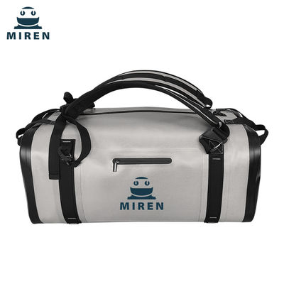 Açık Seyahat için TPU Malzeme 50L Su Geçirmez Duffel Çanta Açık Gri