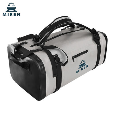 Açık Seyahat için TPU Malzeme 50L Su Geçirmez Duffel Çanta Açık Gri